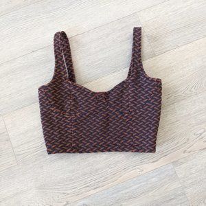 NWOT / REVOLVE / ELLEJAY CROPTOP / ORANGE AND NAVY BLUE / XS